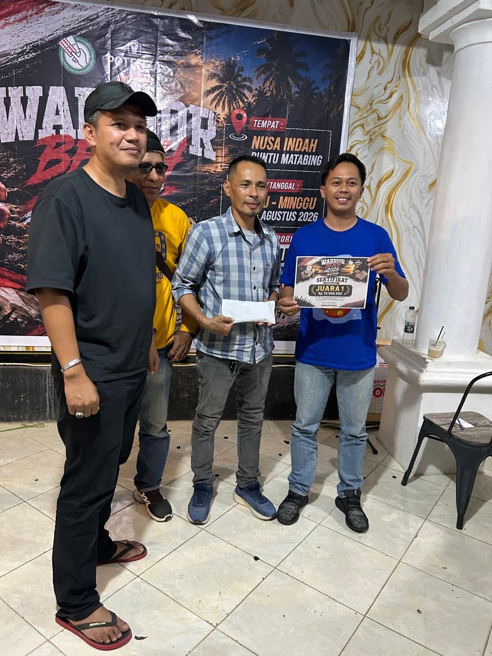 Firman-Haenur Tampil Dominan, JJS Palopo Juara Turnamen Domino Beach Warrior 2026