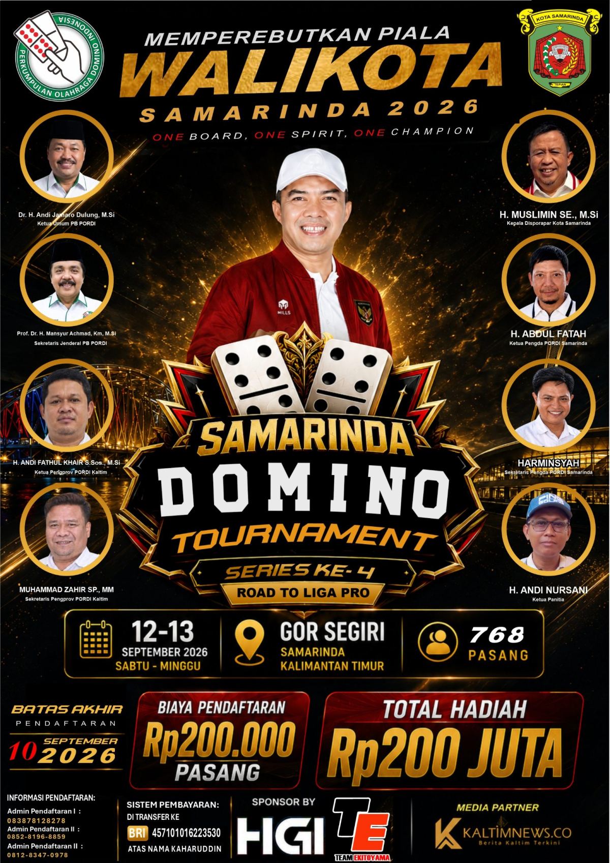 Samarinda Domino Tournament Series 4 Siap Digelar, 768 Pasang Berebut Hadiah Rp200 Juta