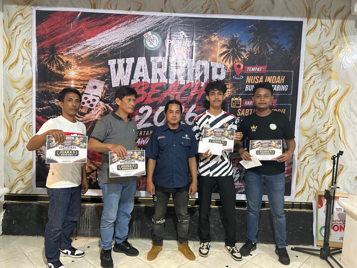 Juara 5 Bersama : RIZAL - NAUFAL (GARUDA PALOPO), MUH IRFAN - QAKAH (JATIMAS), HAMZA - RUDI (74 BENTENG), EKO - PAIZAL (SULI KOMBONG)